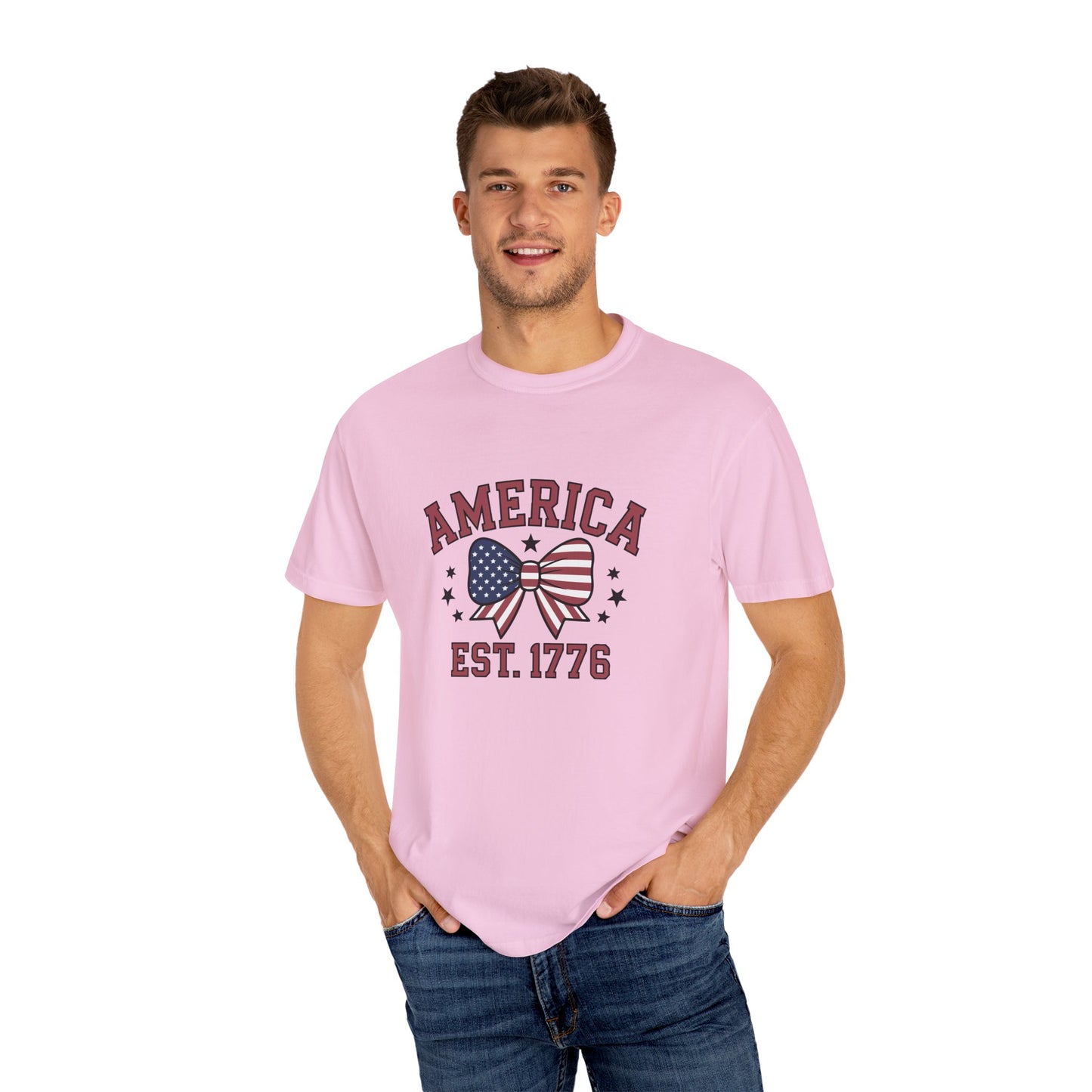 Comfort Colors USA Shirt, 4th of July shirt, America est 1776 shirt, red white blue shirt, summer patriotic shirt for women, gift fo her