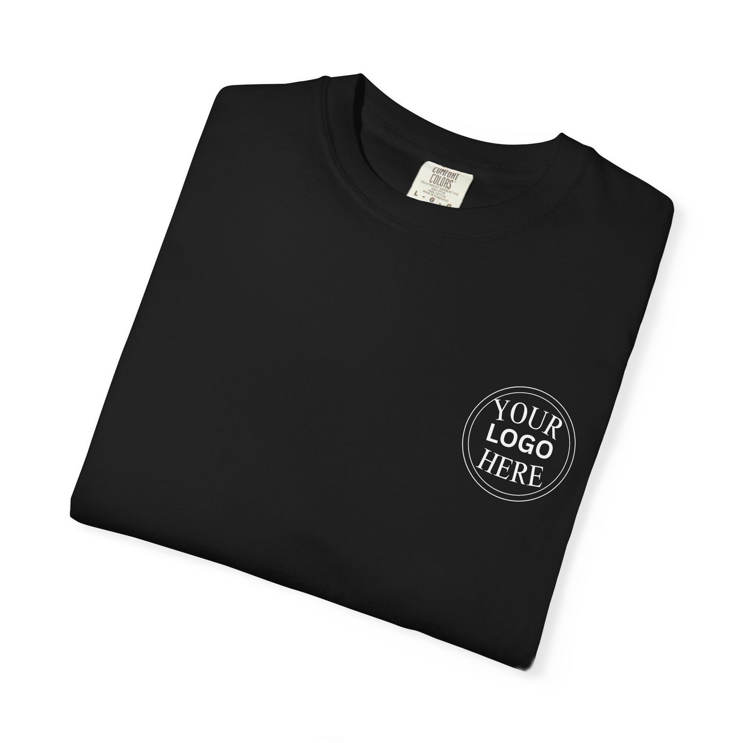 Custom Comfort Colors® Your Logo Here Shirt, Sports Team Logo Clothing Gift, Business Logo Pocket Outfit, Personalized Company Logo Tee,