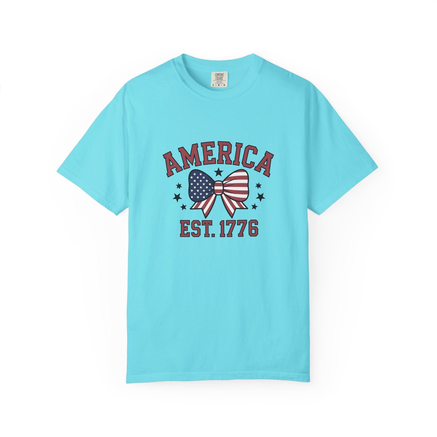 Comfort Colors USA Shirt, 4th of July shirt, America est 1776 shirt, red white blue shirt, summer patriotic shirt for women, gift fo her