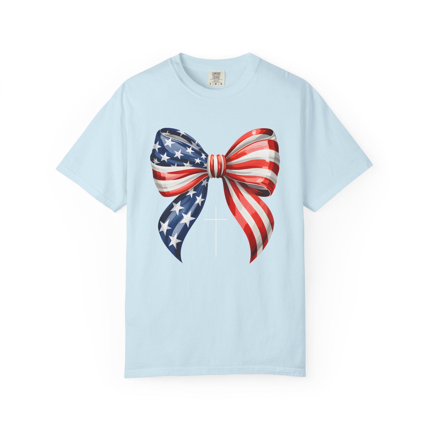 God Bless America Coquette Bow Shirt, Comfort Colors 4th of July Tee,Women's Patriotic Shirt,Independence Day Celebration Shirt,Gift for her