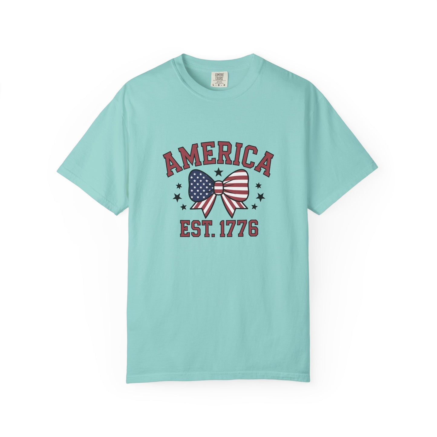 Comfort Colors USA Shirt, 4th of July shirt, America est 1776 shirt, red white blue shirt, summer patriotic shirt for women, gift fo her