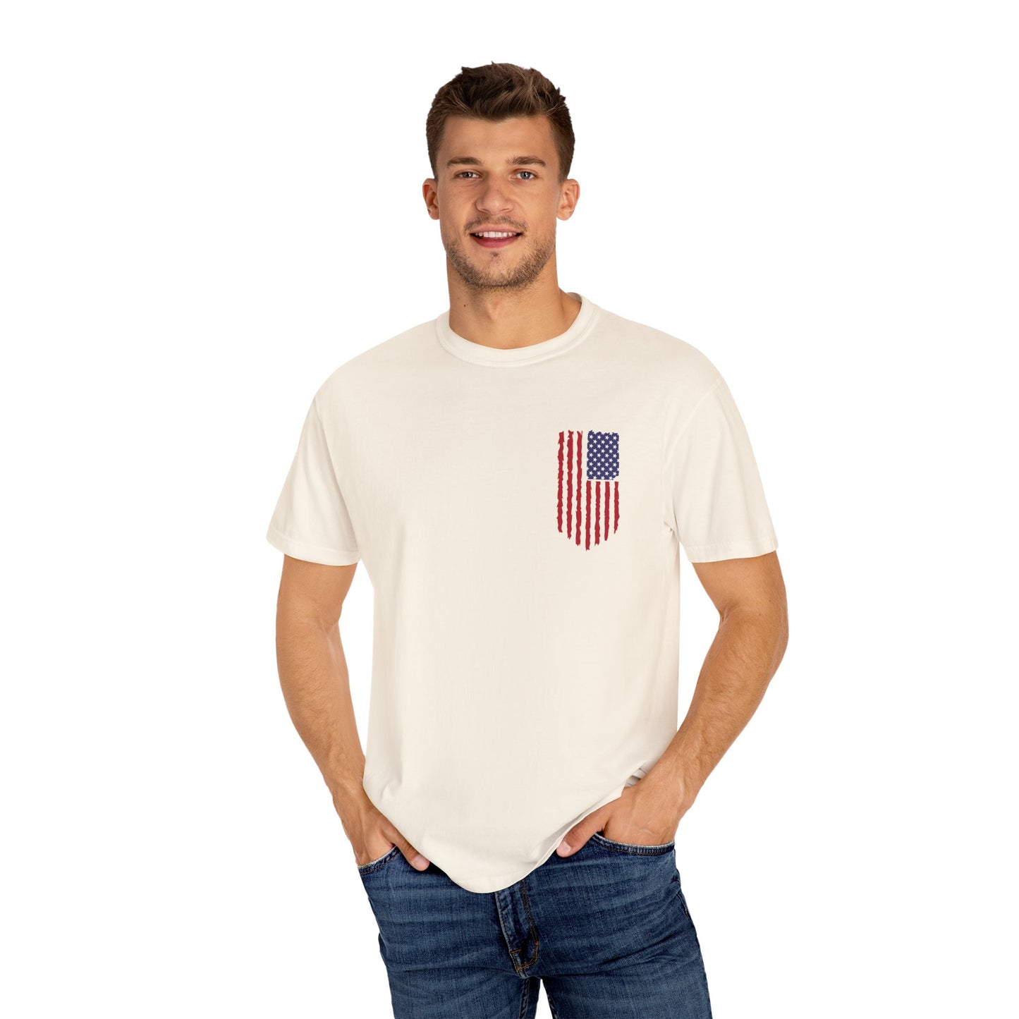 Comfort Colors Men's American Flag Shirt, American flag 4th of July shirt, Men's American Flag Shirt, Patriotic Shirt, USA Flag Tee,
