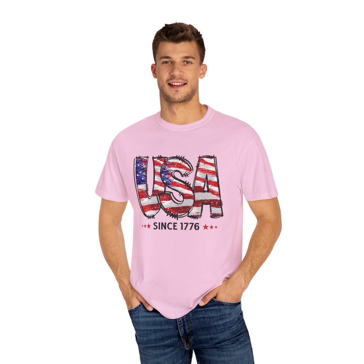 Comfort Color USA Shirt, Independent Day Shirt, USA 1776 Top, Gift For Her, Valentine's Day Shirt, America Shirt, 4th of July Tee,