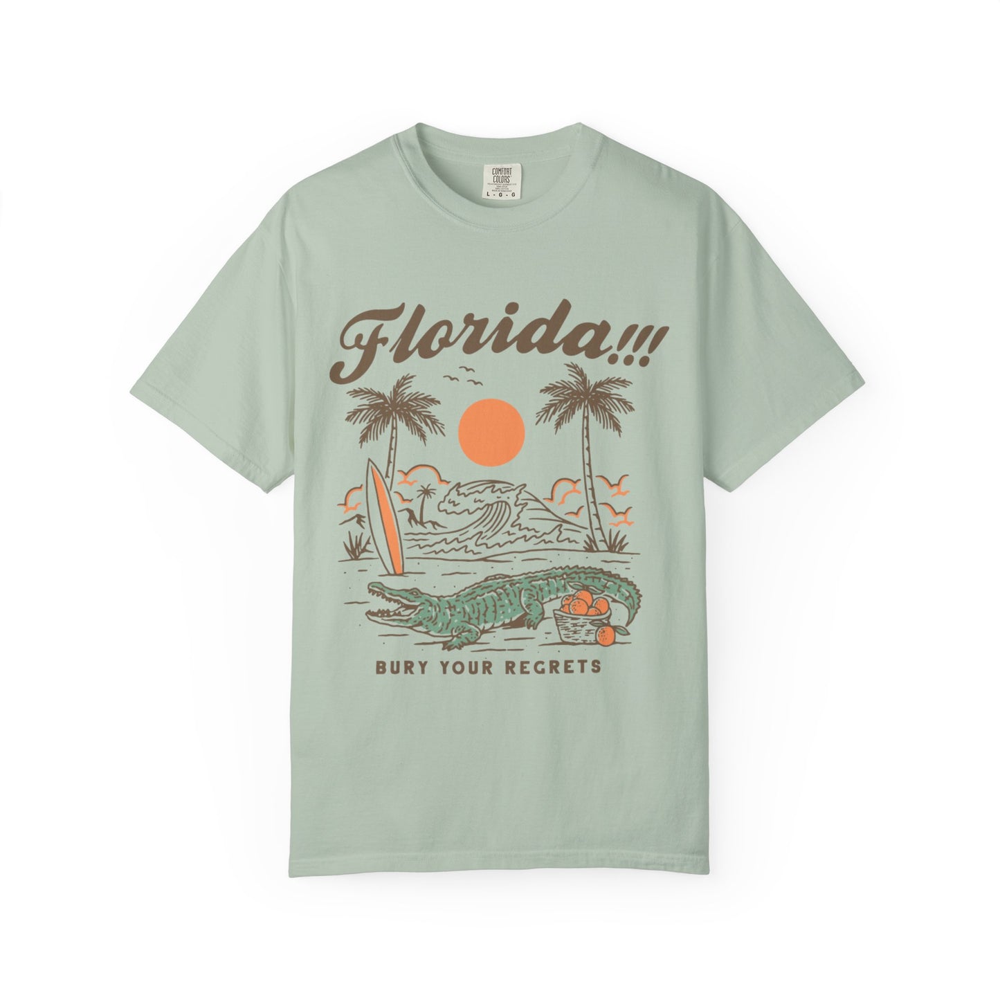 Florida Shirt, Summer Vacation Shirt, Girls Trip Bachelorette Gift, Tropical Holiday Shirt Florida Bury Your Regrets Girls Trip Shirt,