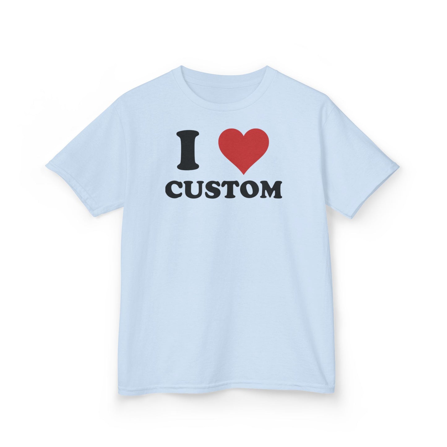I Love Custom Baby Tee, Custom 90s TShirt, Custom 90s TShirt, Trendy Y2K Clothing, I Heart Custom Shirt, Personalized Text Baby Tee