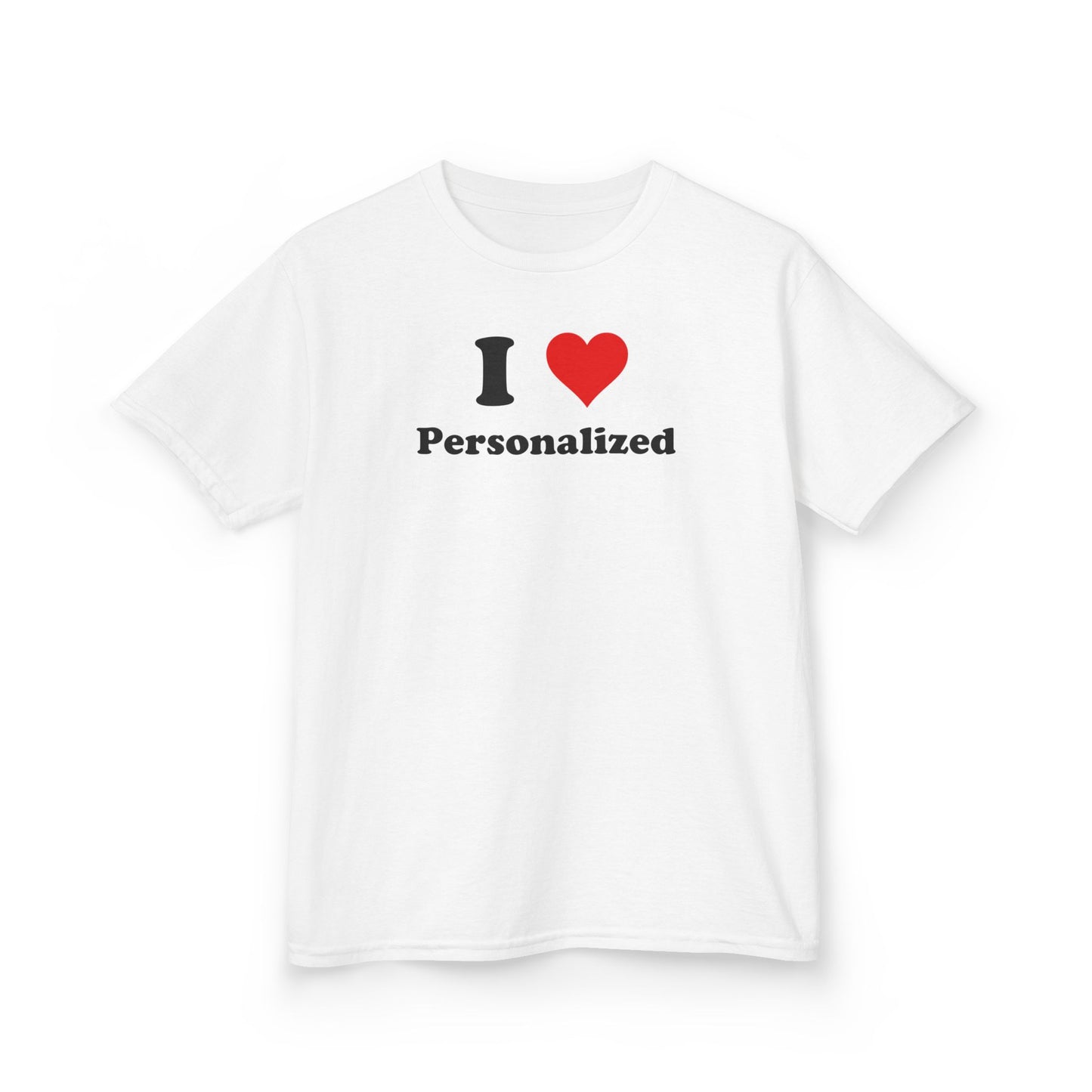 I Love Custom Baby Tee,I Heart Custom shirt, Personalized women fitted tee, Custom 90s TShirt,Personalized custom T-Shirt,Custom Y2K TShirt,