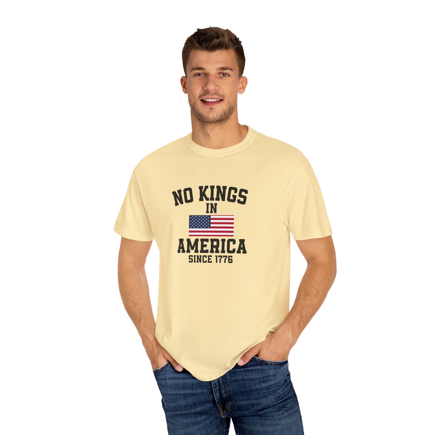 Personalized No Kings in America T Shirt, Democracy Tee, Patriotic Tee , personalized T shirt, 4th July Custom shirt, Liberal Shirt