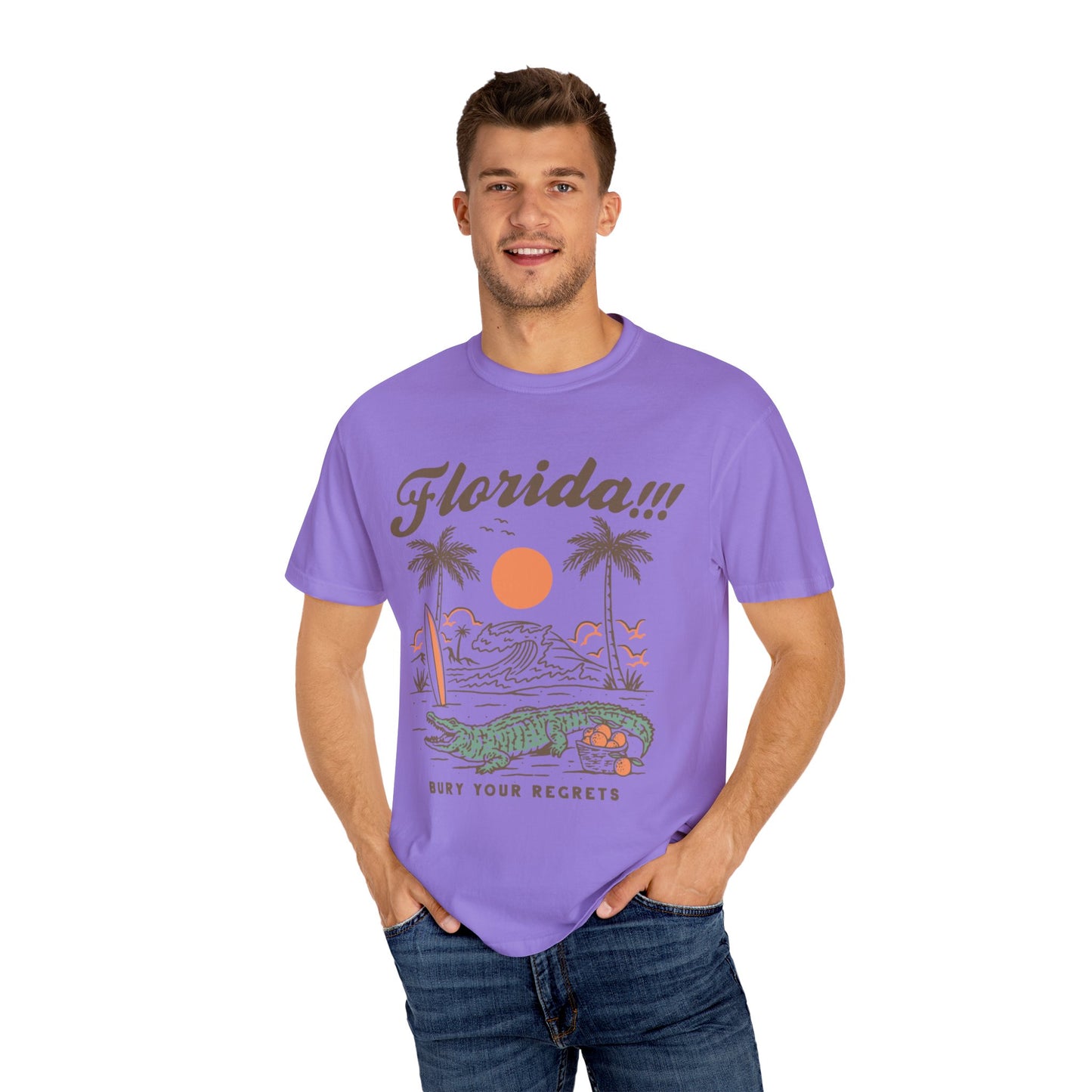 Florida Shirt, Summer Vacation Shirt, Girls Trip Bachelorette Gift, Tropical Holiday Shirt Florida Bury Your Regrets Girls Trip Shirt,