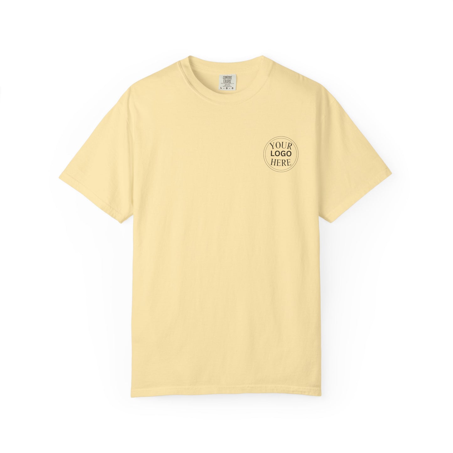 Custom Comfort Colors® Your Logo Here Shirt, Sports Team Logo Clothing Gift, Business Logo Pocket Outfit, Personalized Company Logo Tee,