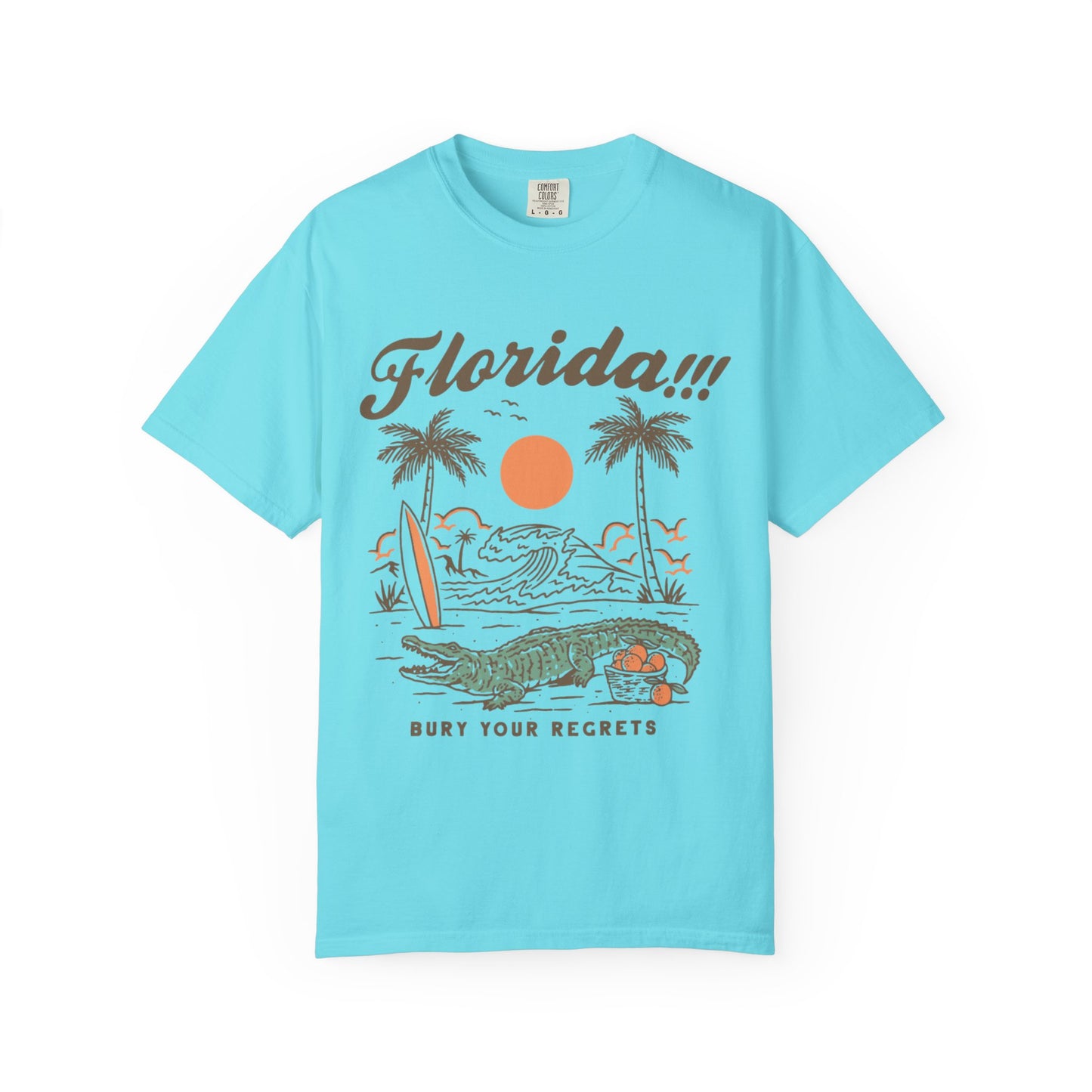 Florida Shirt, Summer Vacation Shirt, Girls Trip Bachelorette Gift, Tropical Holiday Shirt Florida Bury Your Regrets Girls Trip Shirt,