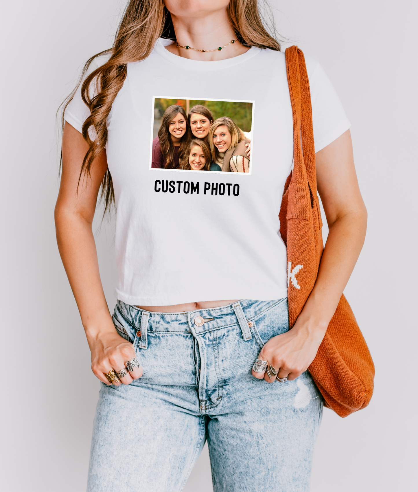 Custom Photo Baby Tee, Personalized baby tee, Personalized photo Shirt, Photo Tee, Y2K TShirt, Picture Shirt, Baby tee custom photo, Gift