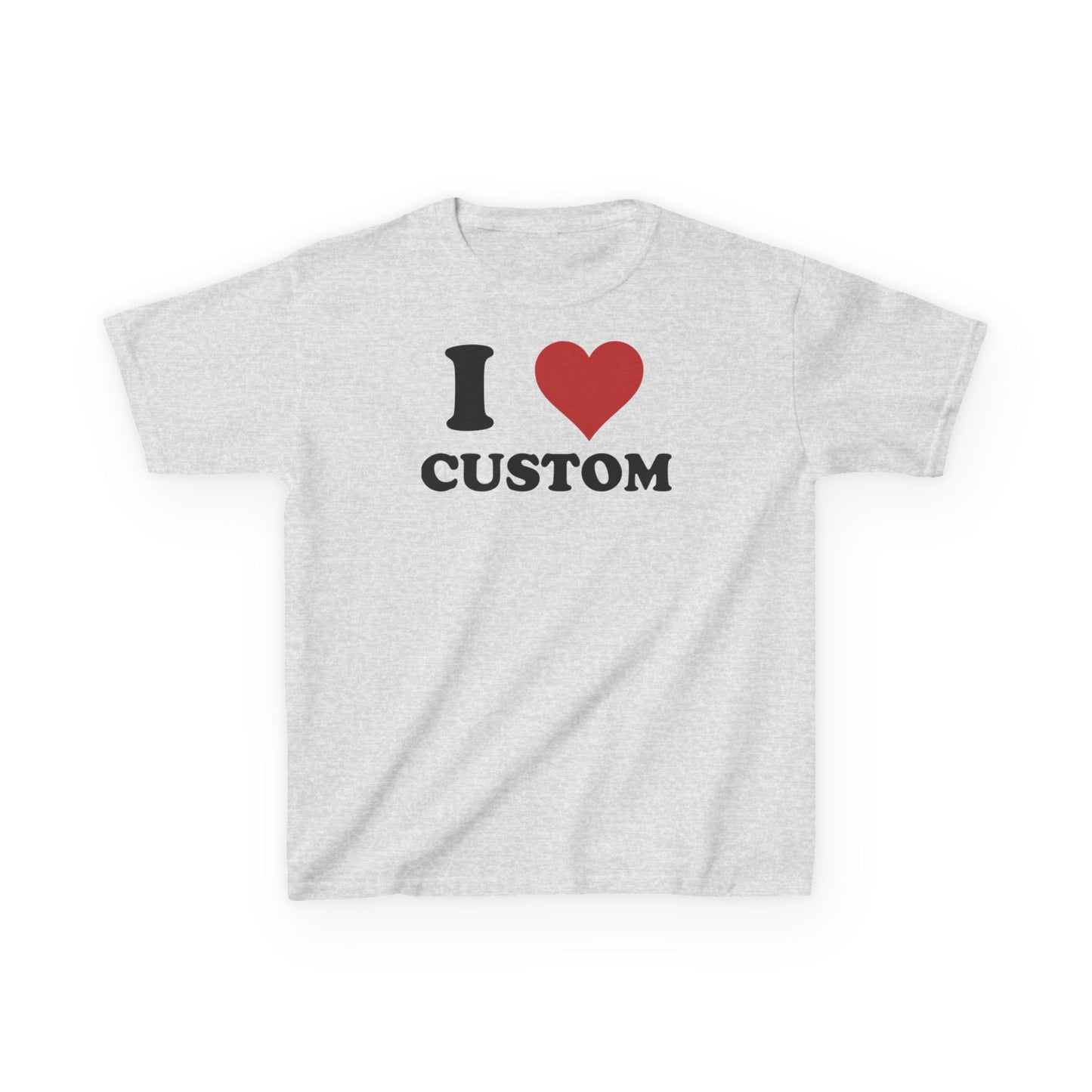 I Love Custom Baby Tee, Custom 90s TShirt, Custom 90s TShirt, Trendy Y2K Clothing, I Heart Custom Shirt, Personalized Text Baby Tee