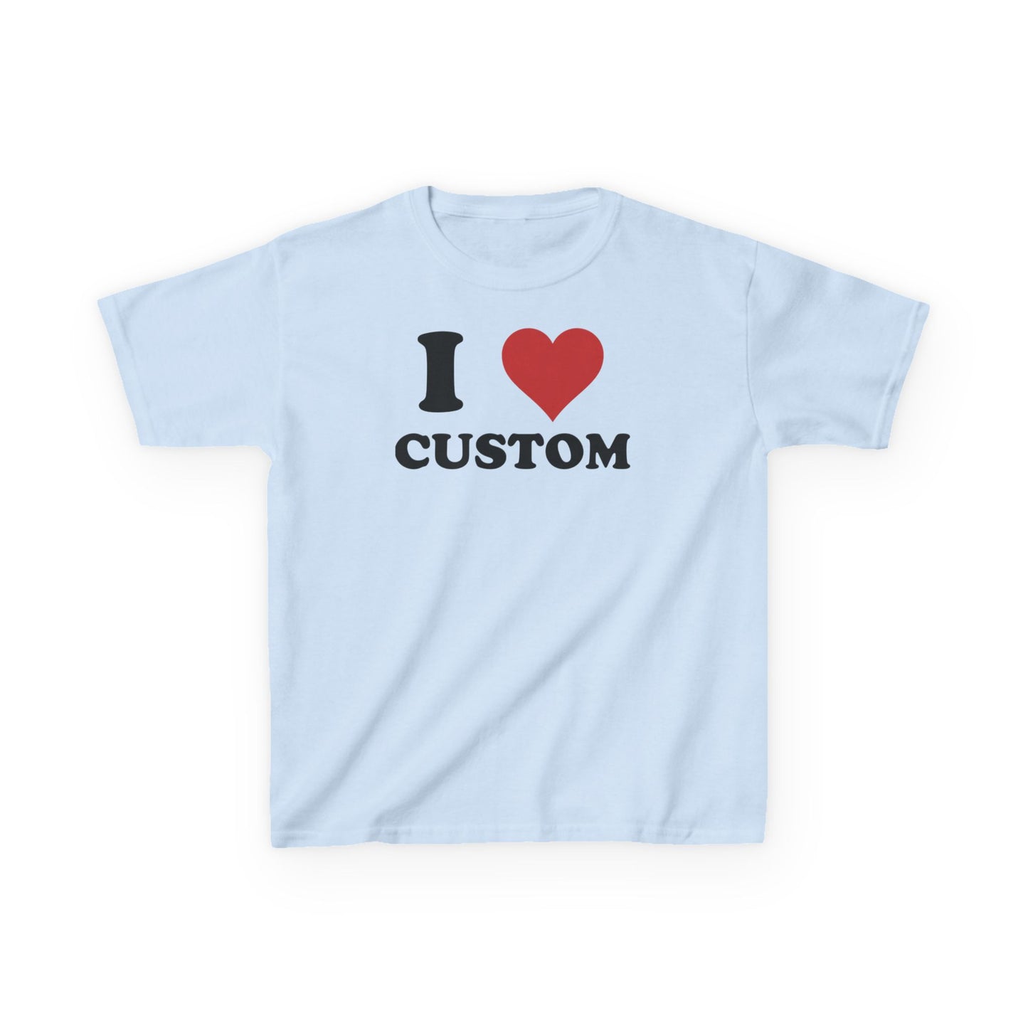 I Love Custom Baby Tee, Personalized Y2K T-Shirt, Trendy Y2K Clothing, Custom 90s TShirt, Custom I Heart Baby T, I Heart T Shirt Custom,