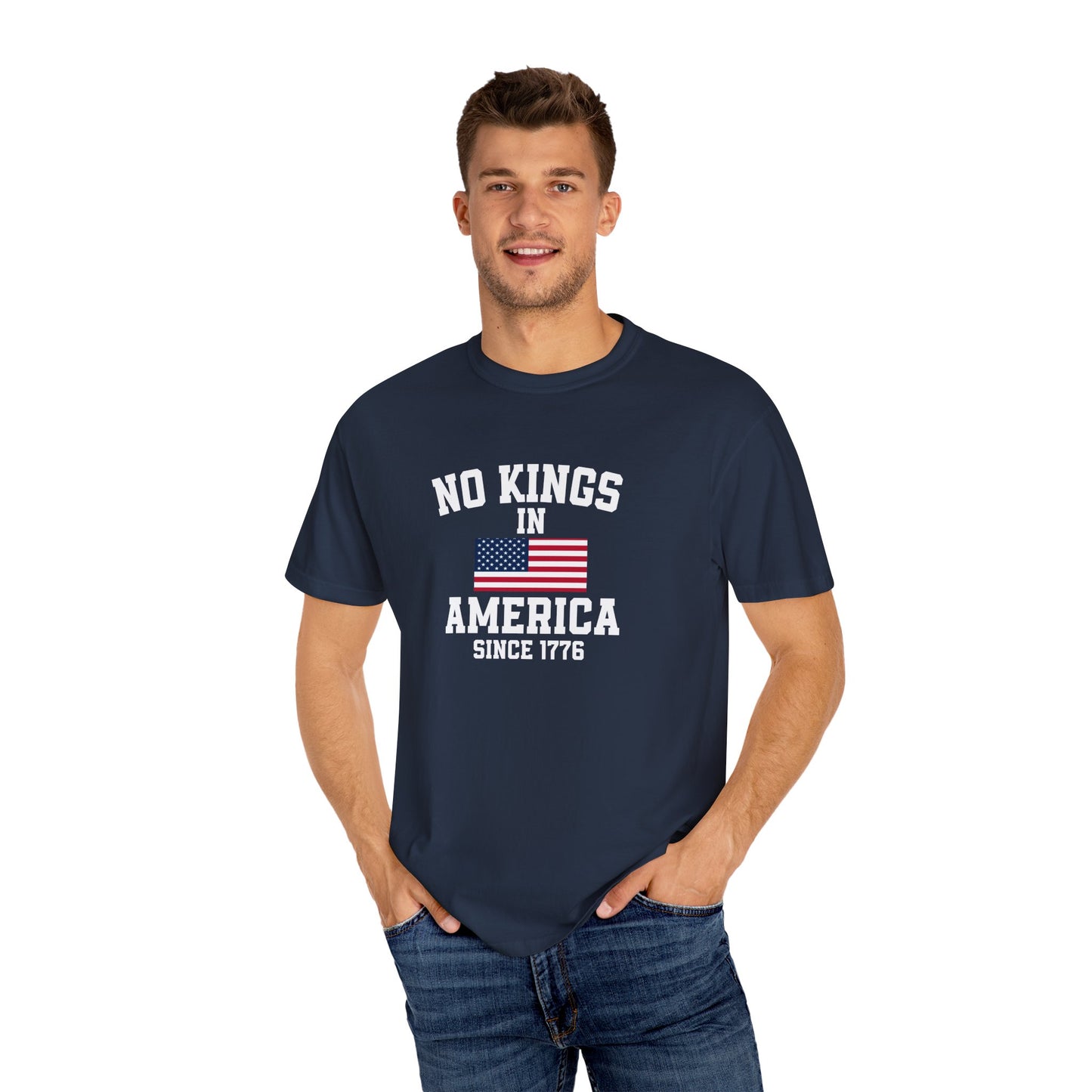 Personalized No Kings in America T Shirt, Democracy Tee, Patriotic Tee , personalized T shirt, 4th July Custom shirt, Liberal Shirt