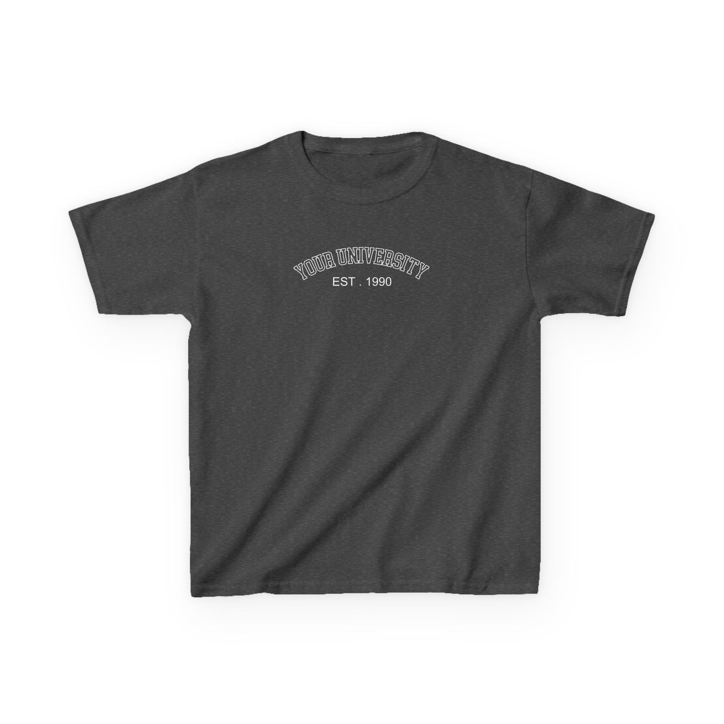 Personalized University Baby Tee, Personalized University Name Shirt, personalized text shirt, Custom Text Shirt, Graduation shirt, Crop Top
