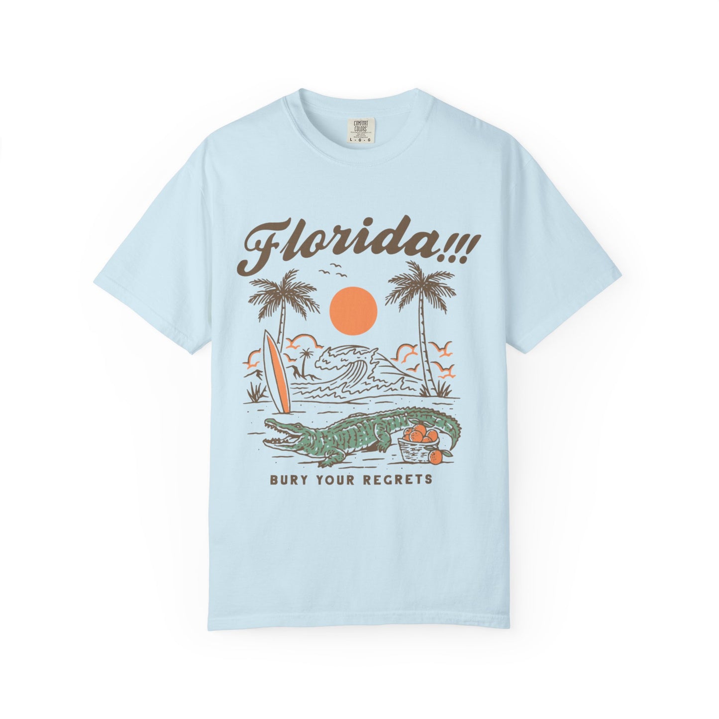 Florida Shirt, Summer Vacation Shirt, Girls Trip Bachelorette Gift, Tropical Holiday Shirt Florida Bury Your Regrets Girls Trip Shirt,