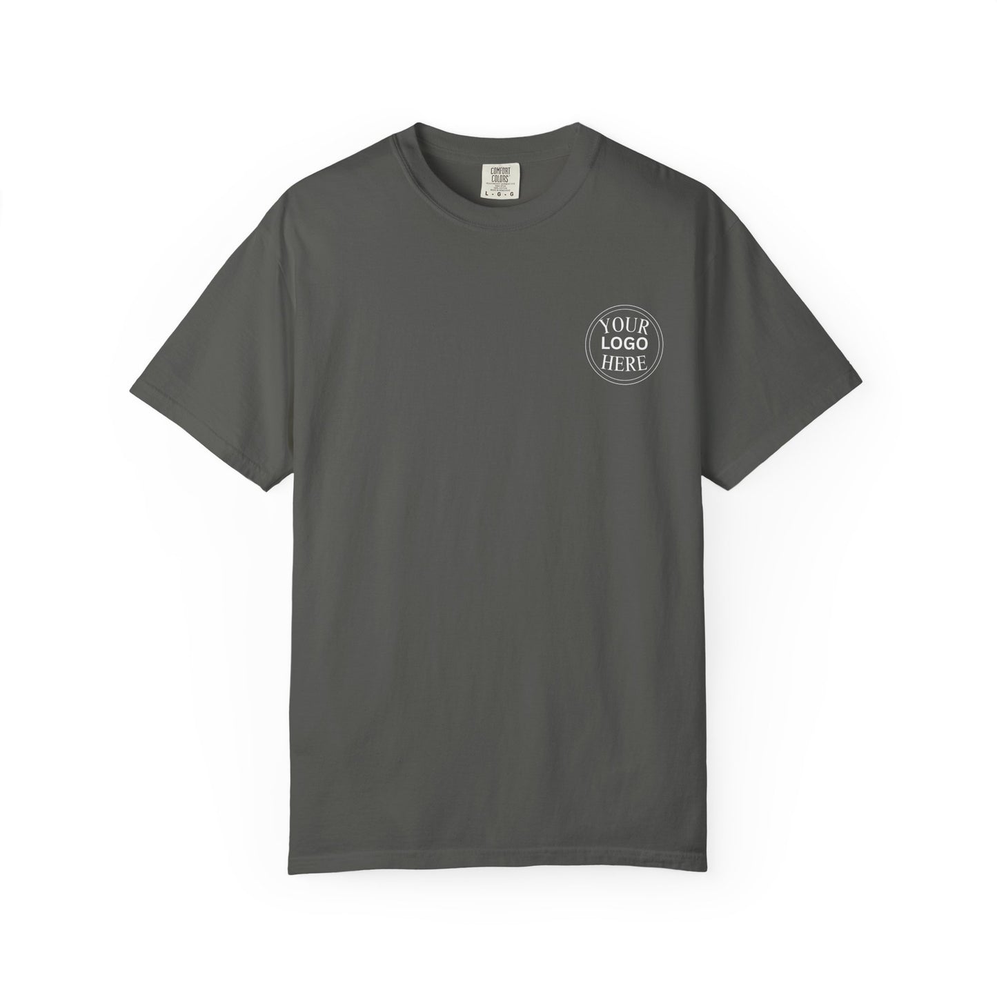 Custom Comfort Colors® Your Logo Here Shirt, Sports Team Logo Clothing Gift, Business Logo Pocket Outfit, Personalized Company Logo Tee,