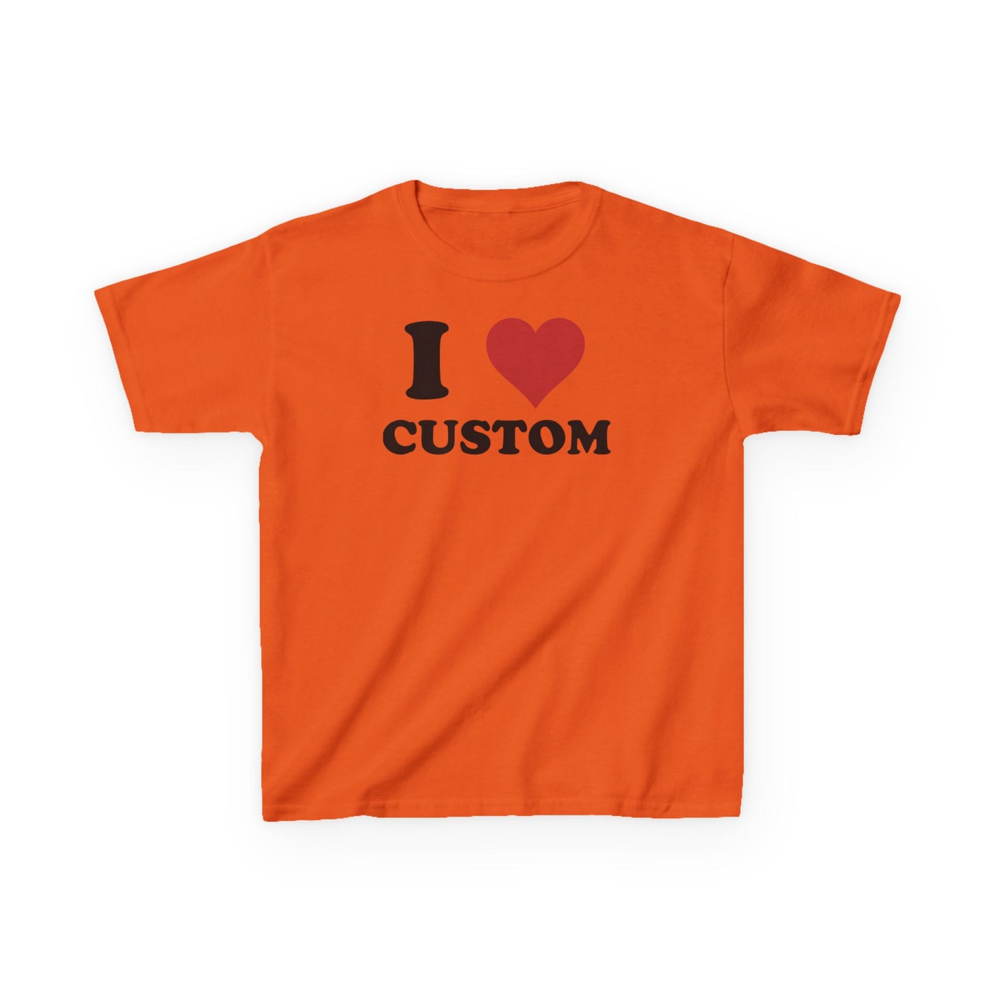 I Love Custom Baby Tee, Personalized Y2K T-Shirt, Trendy Y2K Clothing, Custom 90s TShirt, Custom I Heart Baby T, I Heart T Shirt Custom,