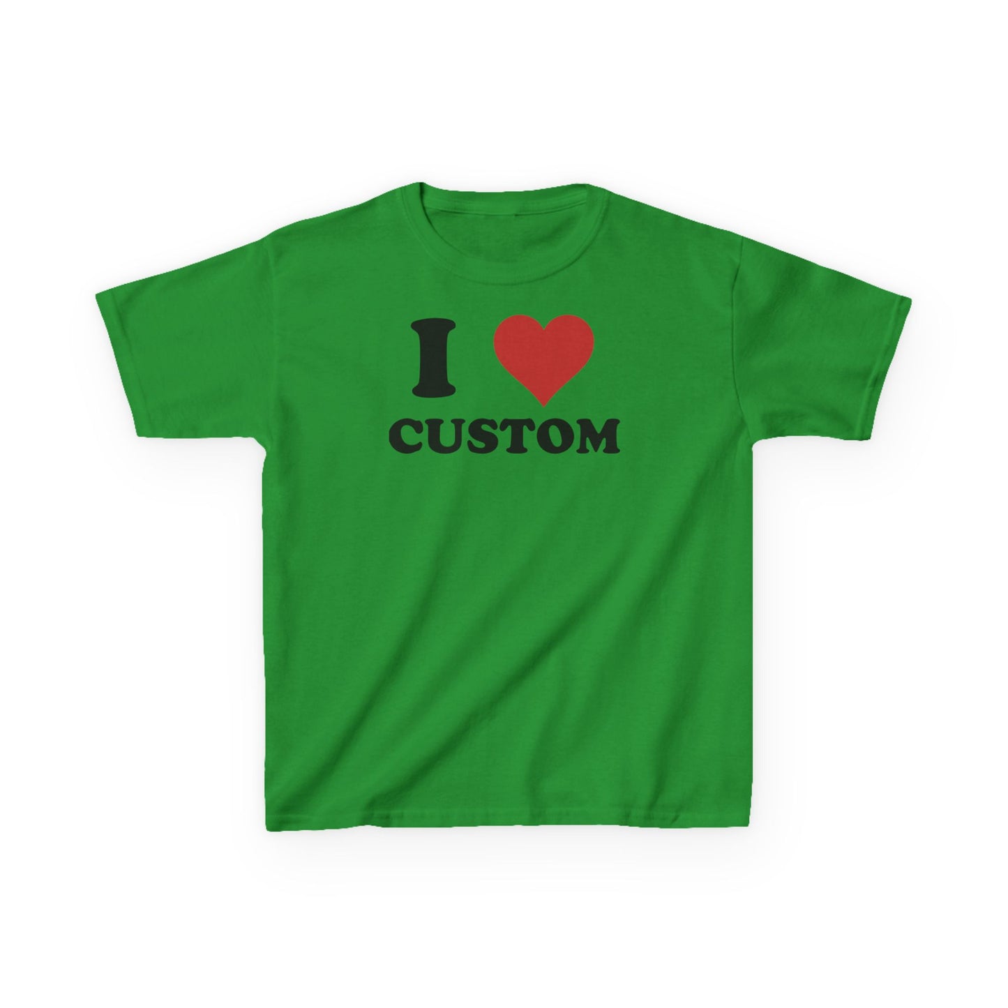 I Love Custom Baby Tee, Custom 90s TShirt, Custom 90s TShirt, Trendy Y2K Clothing, I Heart Custom Shirt, Personalized Text Baby Tee