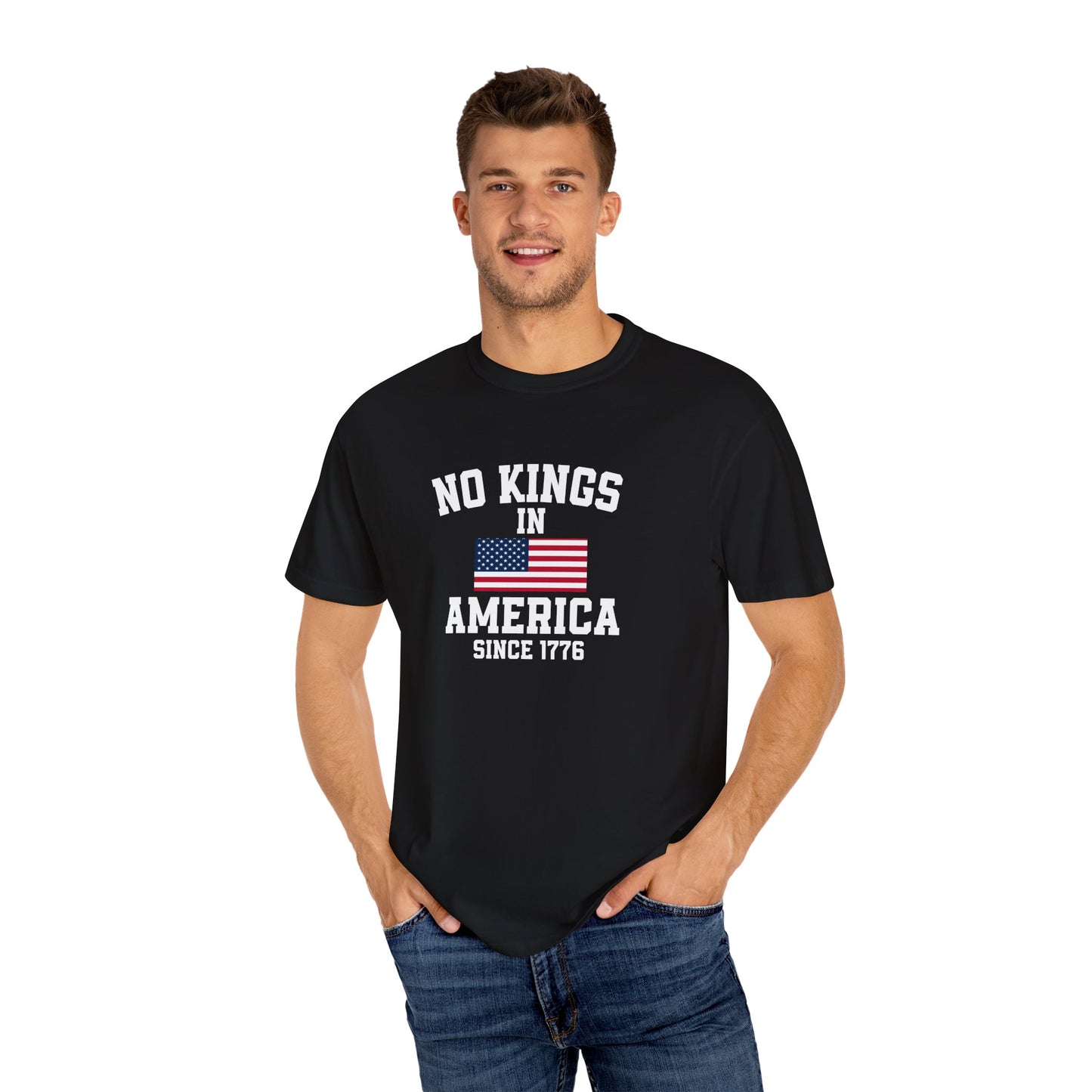 Personalized No Kings in America T Shirt, Democracy Tee, Patriotic Tee , personalized T shirt, 4th July Custom shirt, Liberal Shirt