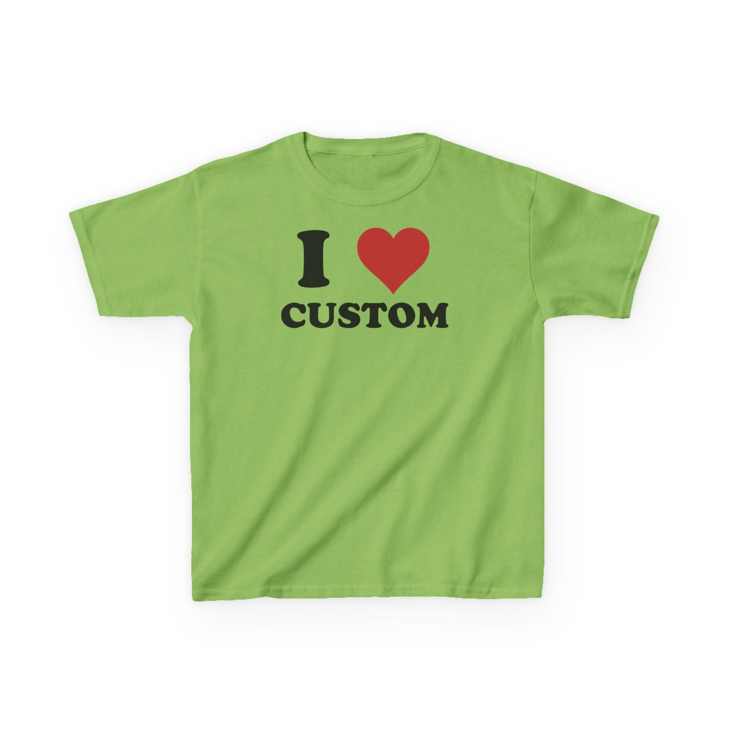 I Love Custom Baby Tee, Custom 90s TShirt, Custom 90s TShirt, Trendy Y2K Clothing, I Heart Custom Shirt, Personalized Text Baby Tee