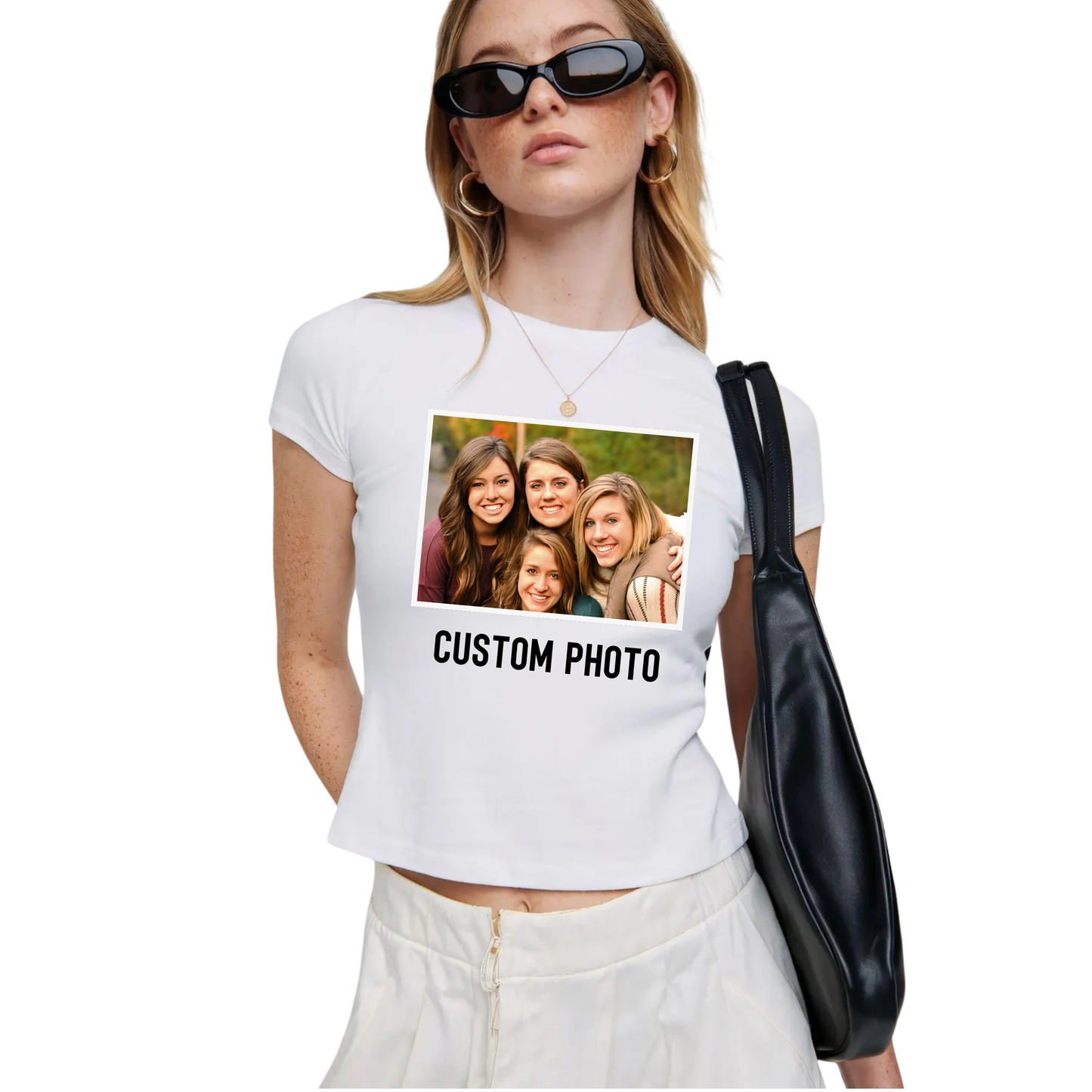 Custom Photo Baby Tee, Personalized baby tee, Personalized photo Shirt, Photo Tee, Y2K TShirt, Picture Shirt, Baby tee custom photo, Gift