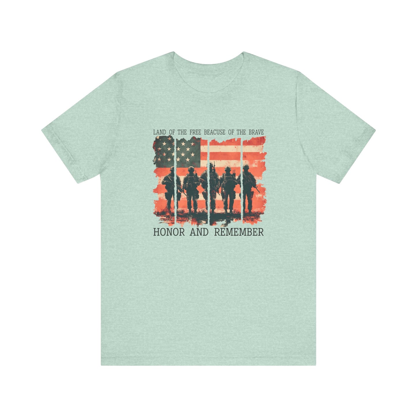 Memorial Day Shirt, American Flag Heart Shirt, Army Shirt, Patriotic American Flag Shirt,Land of the brave Shirt, Heart Memorial Day Shirt,