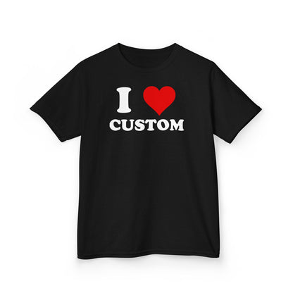 I Love Custom Baby Tee,  Personalized Y2K T-Shirt, Trendy Y2K Clothing, Custom 90s TShirt, Custom I Heart Baby T, I Heart T Shirt Custom,