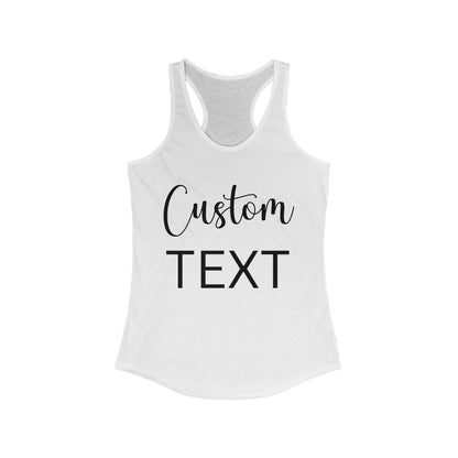 Custom Text Tank Top, Personalized Workout Tanks for Women, Workout Tank Custom Text, Custom Ladies Tank Tops,  Soft Custom Tank,