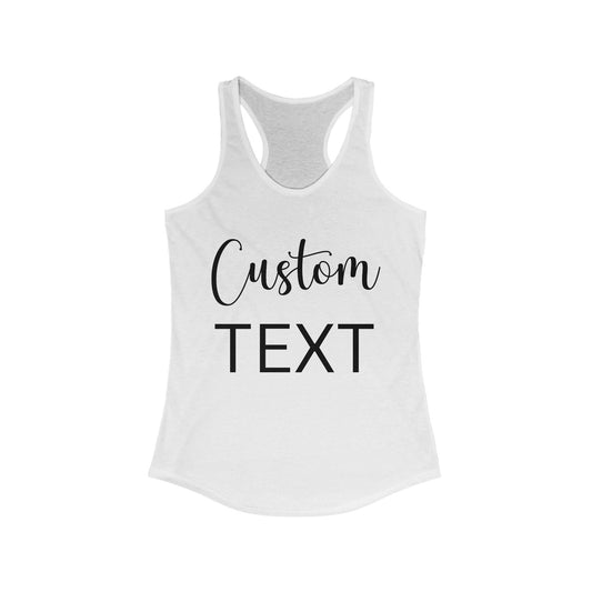 Custom Text Tank Top, Personalized Workout Tanks for Women, Workout Tank Custom Text, Custom Ladies Tank Tops,  Soft Custom Tank,