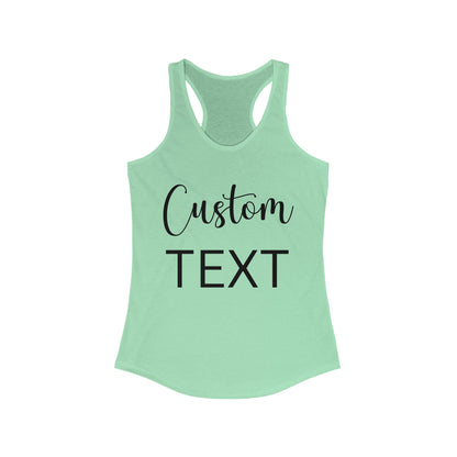 Custom Text Tank Top, Personalized Workout Tanks for Women, Workout Tank Custom Text, Custom Ladies Tank Tops,  Soft Custom Tank,