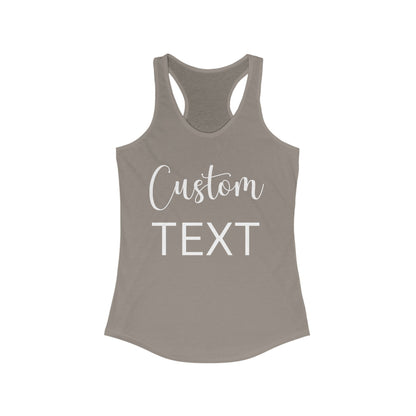 Custom Text Tank Top, Personalized Workout Tanks for Women, Workout Tank Custom Text, Custom Ladies Tank Tops,  Soft Custom Tank,