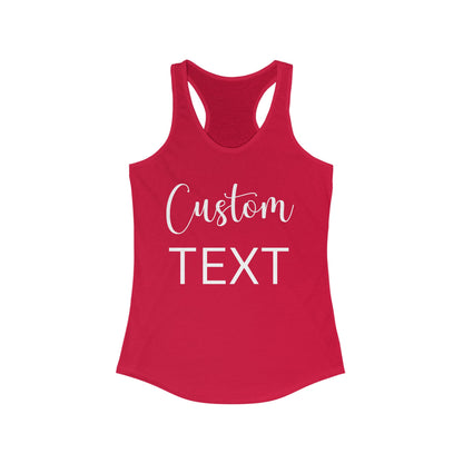 Custom Text Tank Top, Personalized Workout Tanks for Women, Workout Tank Custom Text, Custom Ladies Tank Tops,  Soft Custom Tank,