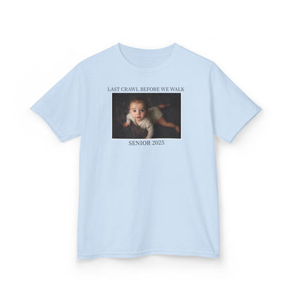 Custom Photo Senior Baby Tee, Last Crawl Before We Walk Grad Baby Tee, Sorority Bar Crawl Shirt, Custom Bar Crawl Tshirt,Custom Photo shirt