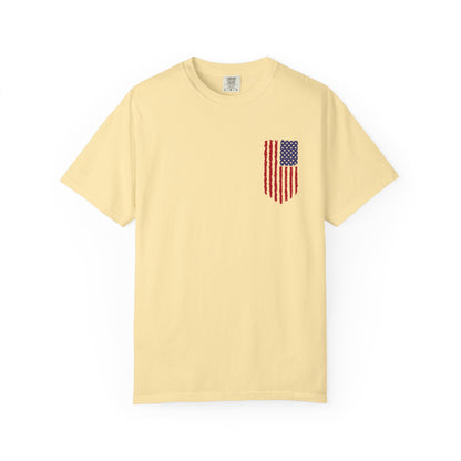 Comfort Colors Men's American Flag  Shirt, American flag 4th of July shirt,  Men's American Flag Shirt, Patriotic Shirt, USA Flag Tee,
