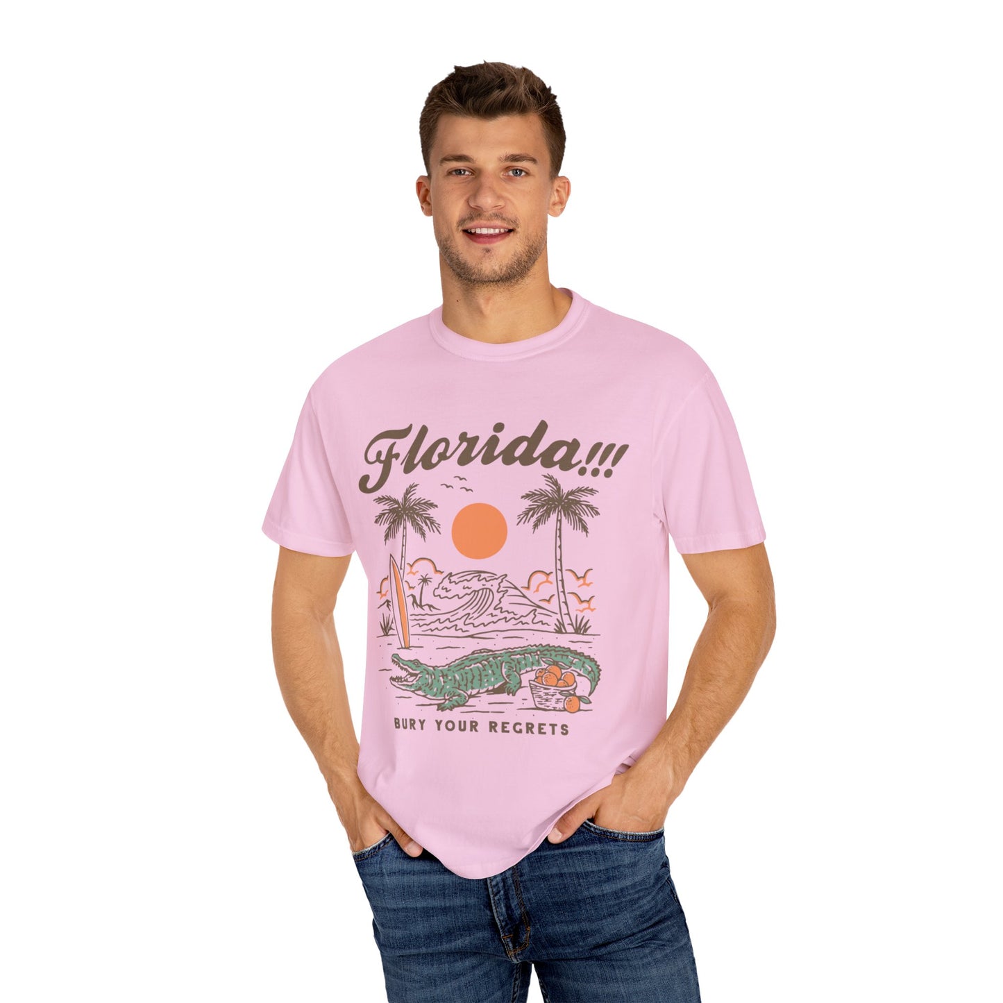 Florida Shirt, Summer Vacation Shirt, Girls Trip Bachelorette Gift, Tropical Holiday Shirt Florida Bury Your Regrets Girls Trip Shirt,