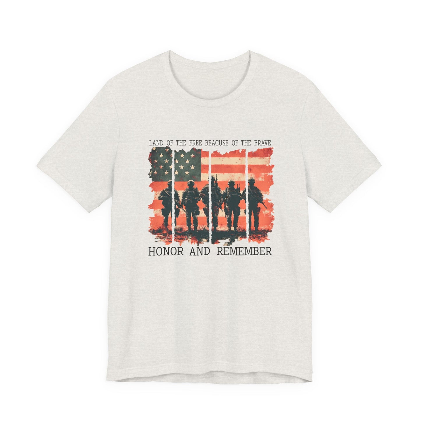 Memorial Day Shirt, American Flag Heart Shirt, Army Shirt, Patriotic American Flag Shirt,Land of the brave Shirt, Heart Memorial Day Shirt,