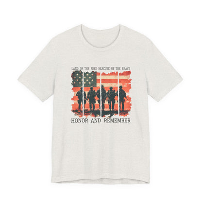 Memorial Day Shirt, American Flag Heart Shirt, Army Shirt, Patriotic American Flag Shirt,Land of the brave Shirt, Heart Memorial Day Shirt,