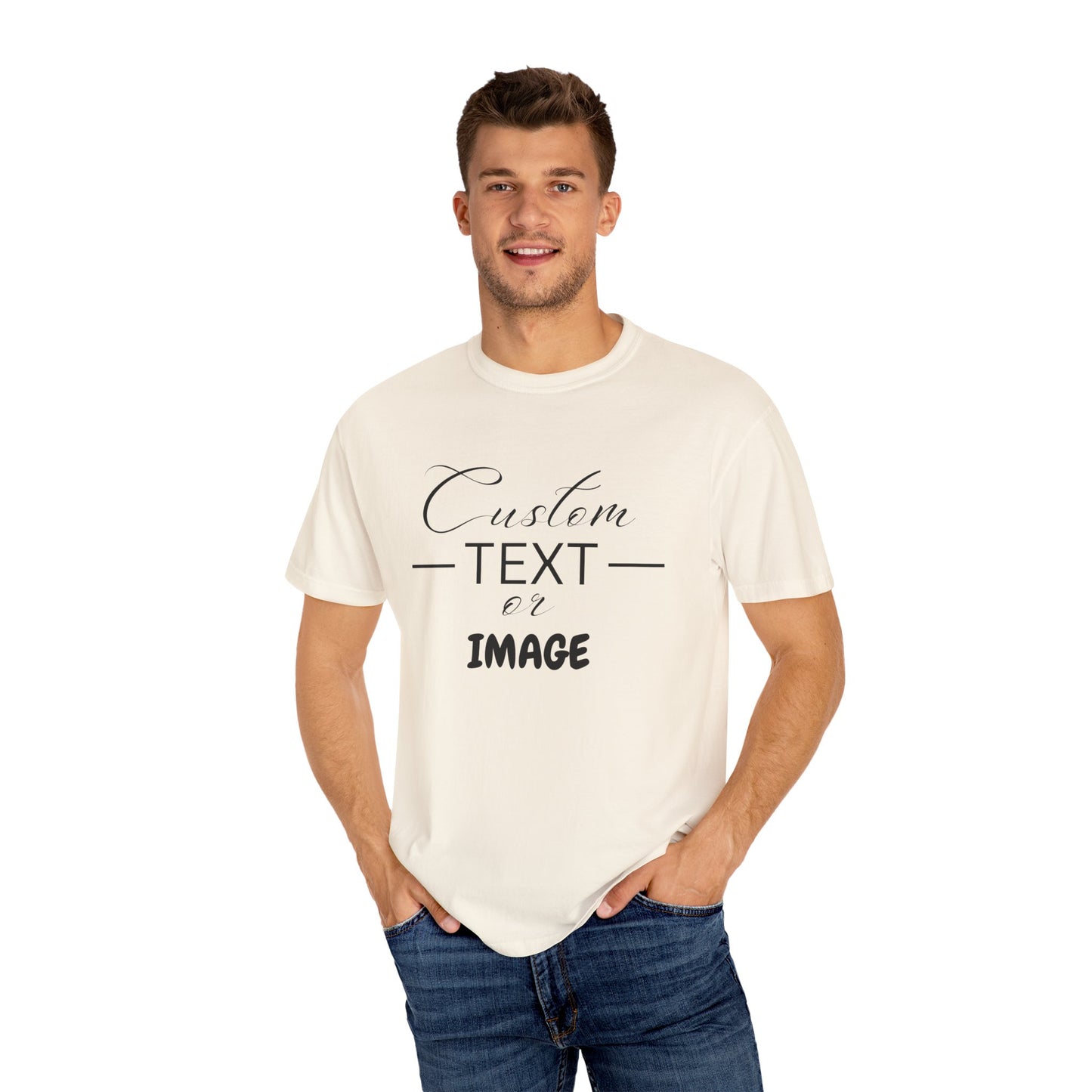 Custom Comfort Colors® Text Shirt, Personalised Quotes Women Clothings, Custom Logo, Customized Saying Outfit, Your Design Tee, gift for her