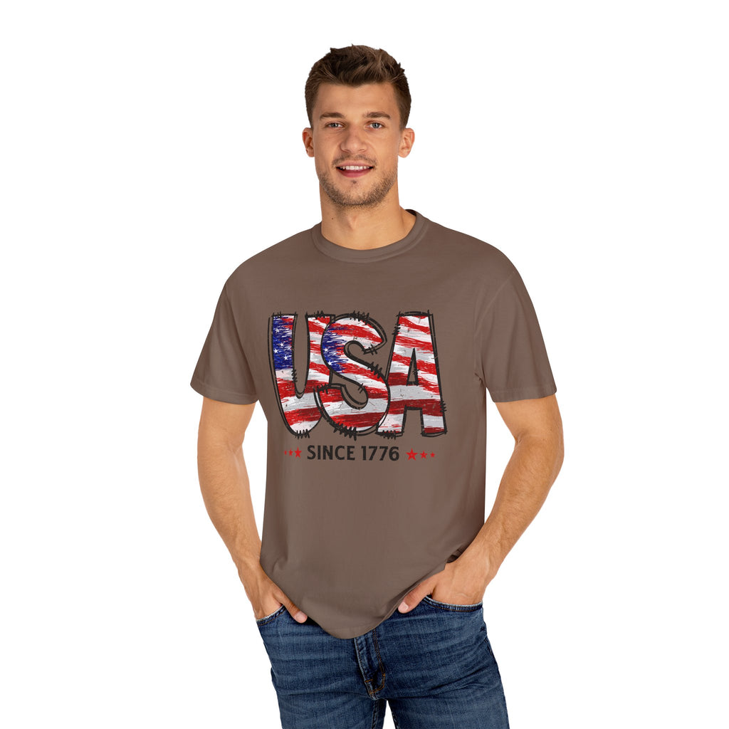 Comfort Color USA Shirt, Independent Day Shirt, USA 1776 Top, Gift For Her, Valentine's Day Shirt, America Shirt, 4th of July Tee,