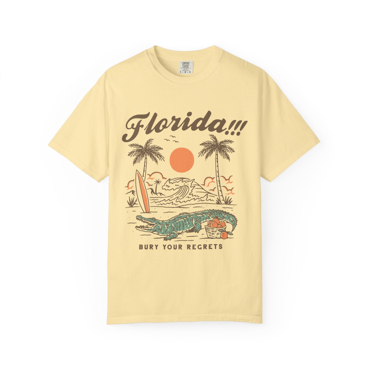 Florida Shirt, Summer Vacation Shirt, Girls Trip Bachelorette Gift, Tropical Holiday Shirt Florida Bury Your Regrets Girls Trip Shirt,
