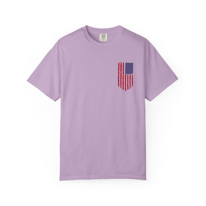 Comfort Colors Men's American Flag  Shirt, American flag 4th of July shirt,  Men's American Flag Shirt, Patriotic Shirt, USA Flag Tee,