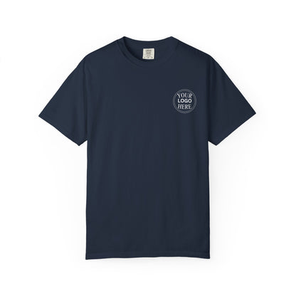 Custom Comfort Colors® Your Logo Here Shirt, Sports Team Logo Clothing Gift, Business Logo Pocket Outfit, Personalized Company Logo Tee,