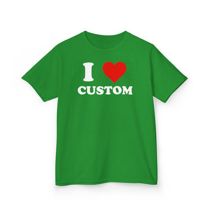 I Love Custom Baby Tee,  Personalized Y2K T-Shirt, Trendy Y2K Clothing, Custom 90s TShirt, Custom I Heart Baby T, I Heart T Shirt Custom,