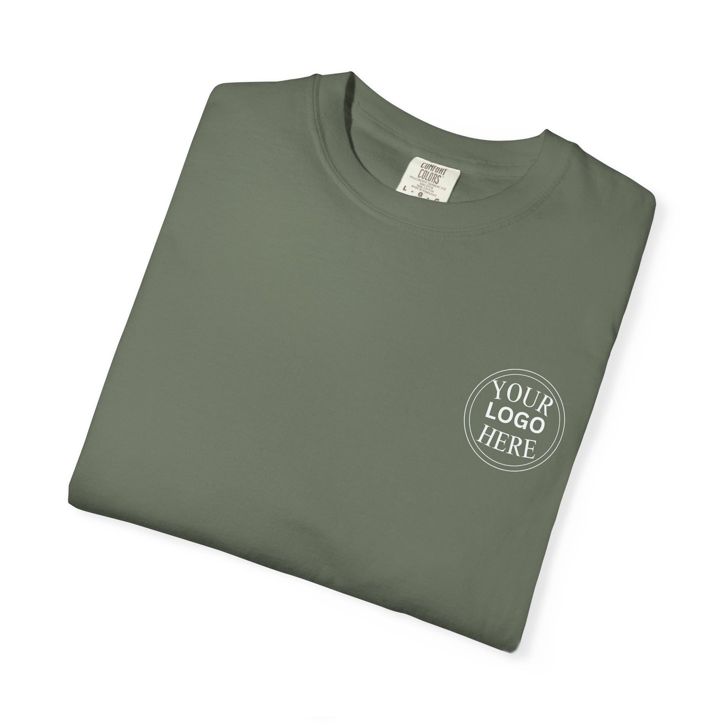 Custom Comfort Colors® Your Logo Here Shirt, Sports Team Logo Clothing Gift, Business Logo Pocket Outfit, Personalized Company Logo Tee,