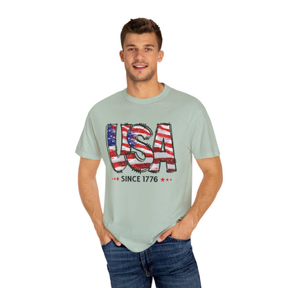 Comfort Color USA Shirt, Independent Day Shirt, USA 1776 Top, Gift For Her, Valentine's Day Shirt, America Shirt, 4th of July Tee,