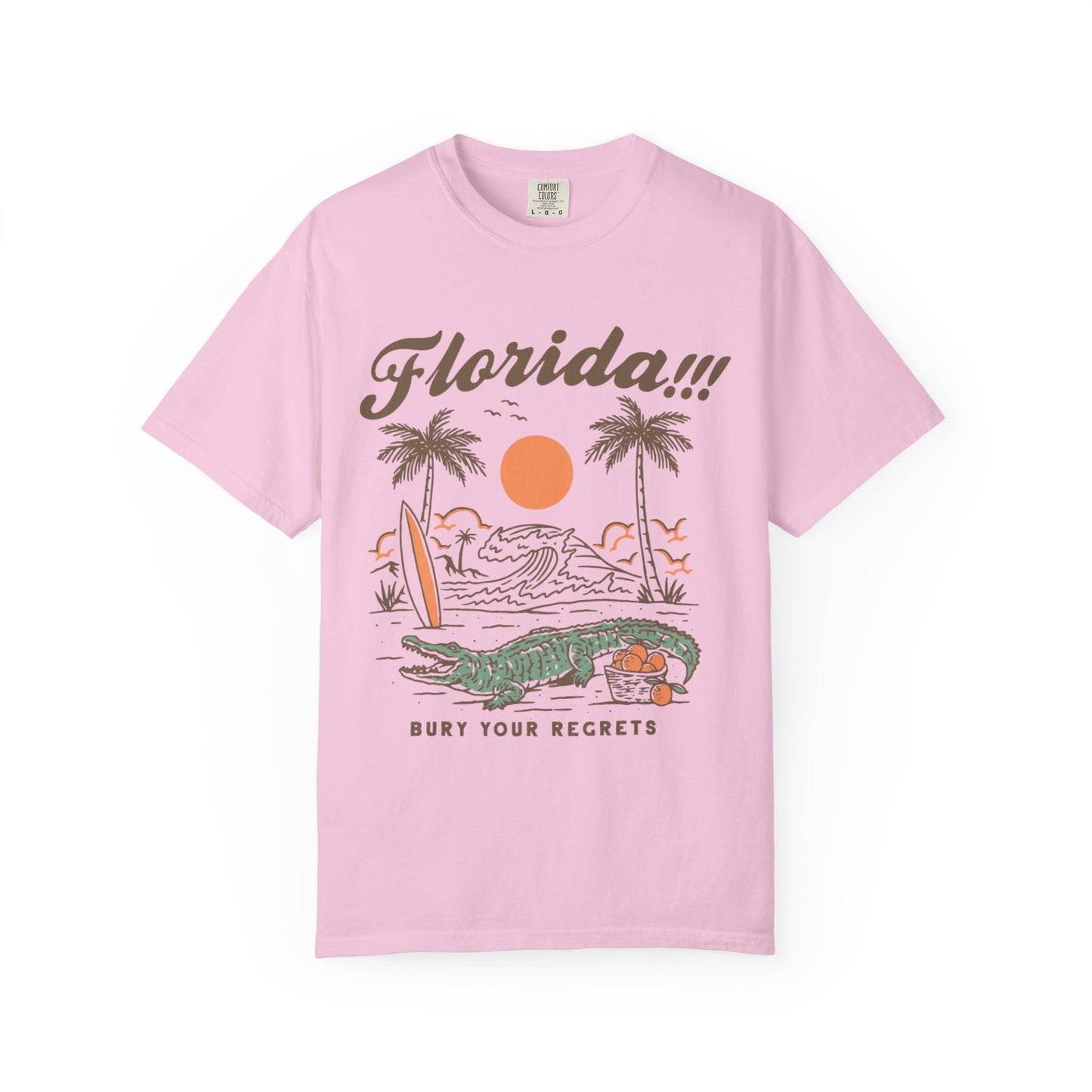 Florida Shirt, Summer Vacation Shirt, Girls Trip Bachelorette Gift, Tropical Holiday Shirt Florida Bury Your Regrets Girls Trip Shirt,