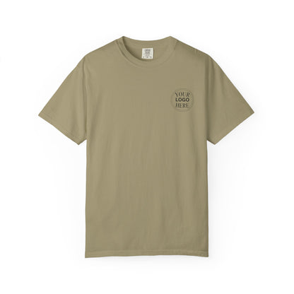 Custom Comfort Colors® Your Logo Here Shirt, Sports Team Logo Clothing Gift, Business Logo Pocket Outfit, Personalized Company Logo Tee,