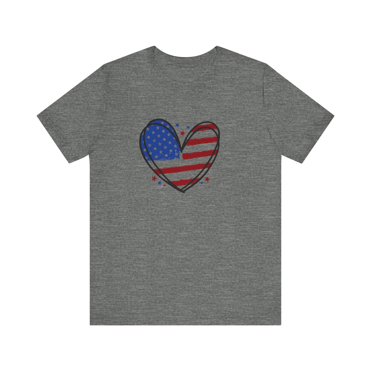 USA Flag Heart Shirt, Patriotic 4th of July Shirt, American Flag Tee, Fourth of July Shirt for Women ,USA Tee , Flag Heart T-Shirt , gift