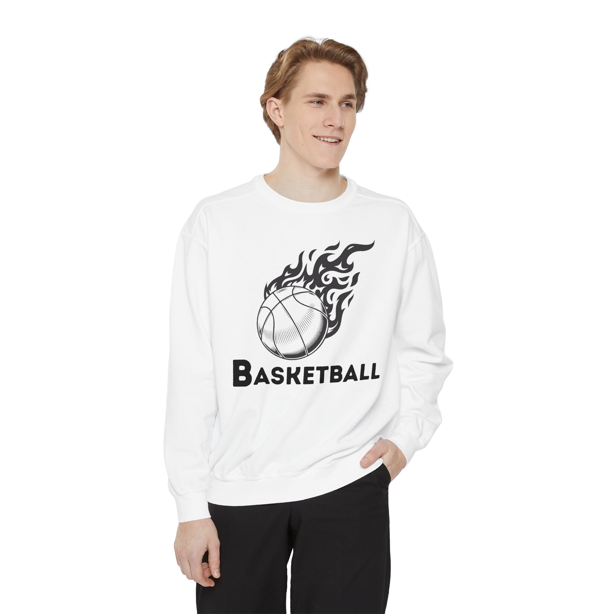 Basketball Player Sweatshirt,Basketball with Ball Sweater, Personalized Sports Outfit, Basketball MOM Gift , BAsketball Sweatshirt